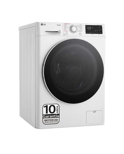 Lavadora LG 10 kg / 1.400 rpm, Autodosificación, Inteligencia artificial - F4WR5510A0W. Reacondicionado grado A