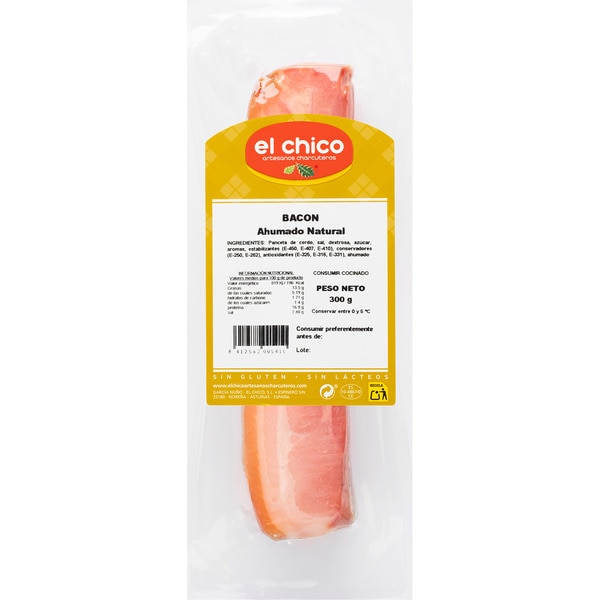 bacon ahumado tradicional sin gluten pieza 300 g