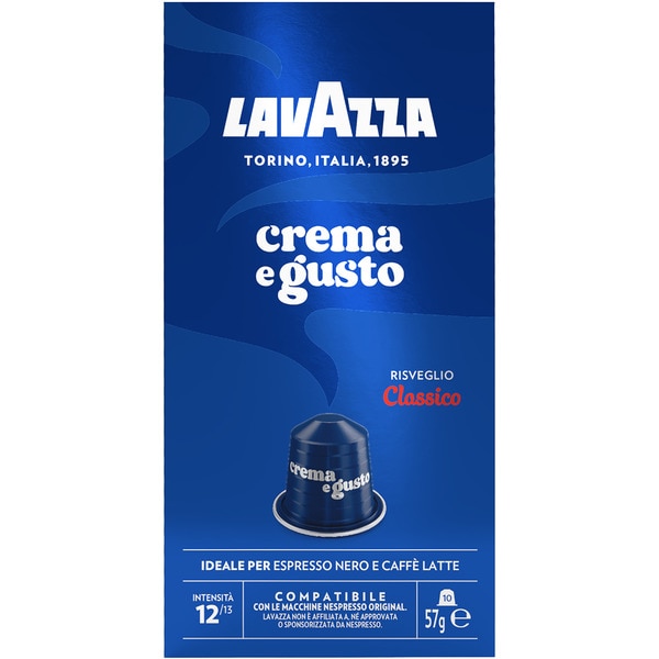 Crema e Gusto coffee, intensity 12 case 10 capsules compatible with Nespresso coffee machines