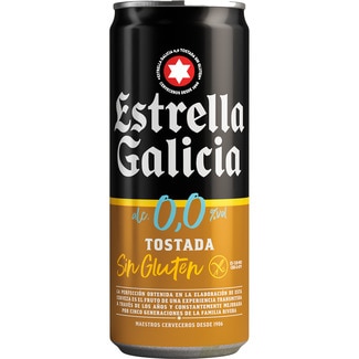 ESTRELLA GALICIA 0,0 Alkoholfreies dunkels Bier glutenfrei Dose 33 cl