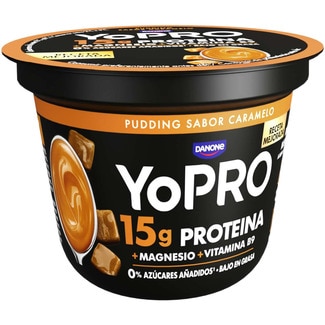 DANONE YOPRO Caramel flavour protein pudding - 0% Added Sugars, Low Fat container 150 g