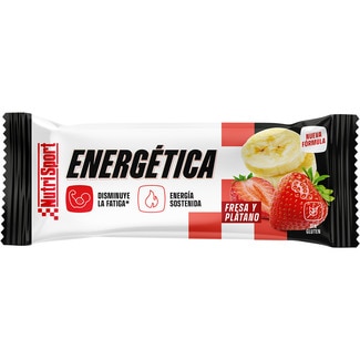 NUTRISPORT barrita energética sabor fresa y plátano sin gluten unidad 49 g