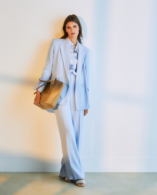 Pantalón de  vestir ancho de mujer