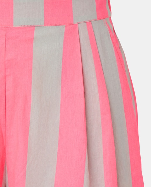 Bermuda amplia de mujer con rayas