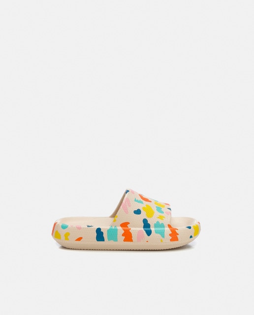 Chanclas de niña tipo pala con print