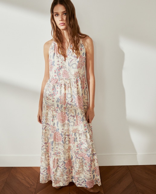Vestido largo escote halter