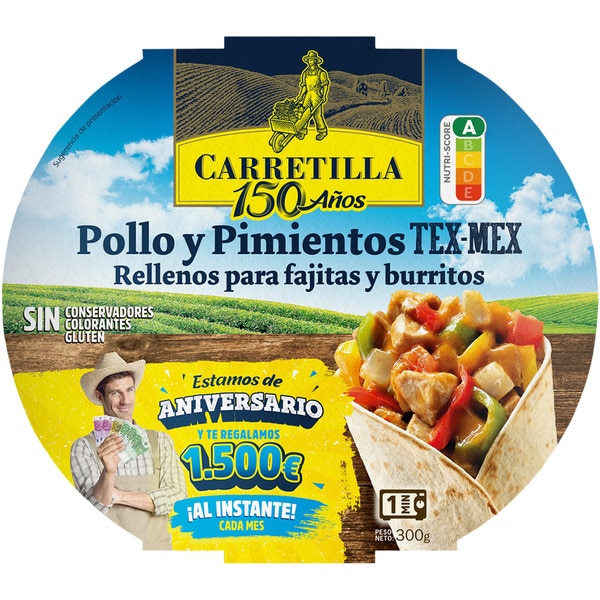chicken and pepper filling for fajitas and burritos gluten-free bowl 300 g