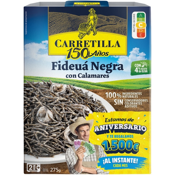schwarze Fideuá mit Tintenfischen Behälter 275 g