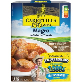CARRETILLA pork loin in tomato sauce container 300 g