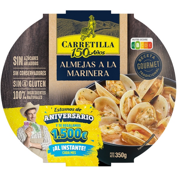 almejas a la marinera receta gourmet sin gluten bol 350 g neto escurrido