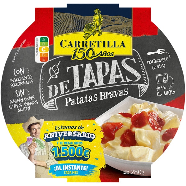 tapas de patatas bravas sin gluten bol 280 g