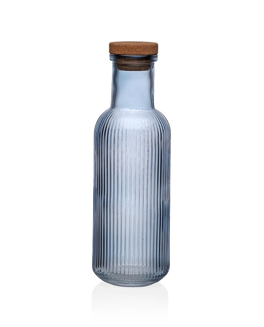 Botella rayas 1000ml de cristal