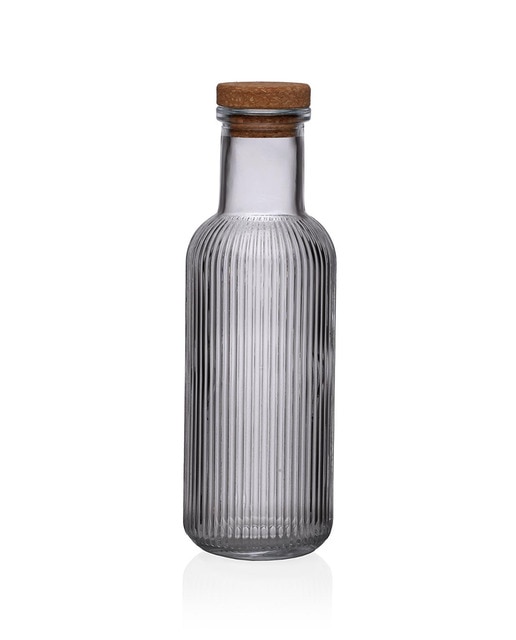 Botella rayas 1000ml de cristal