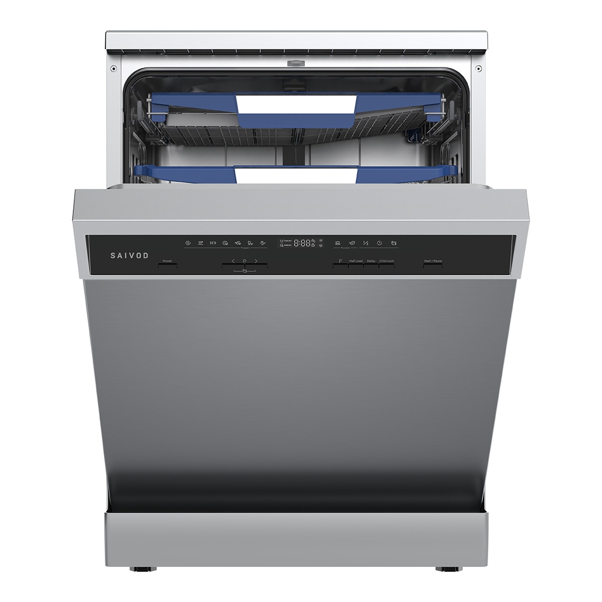 Saivod – Lavavajillas Saivod 14 servicios, Bandeja para cubiertos, 60 cm – LVC725INOX.