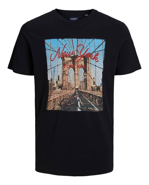 Camiseta manga corta print paisaje de hombre