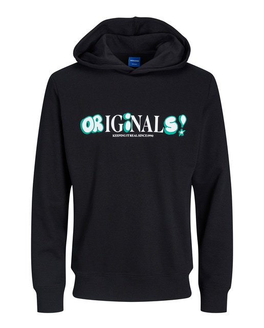 Sudadera con capucha print de hombre