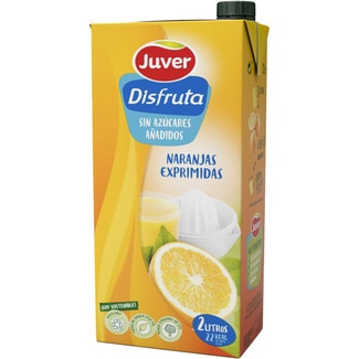 JUVER DISFRUTA Saftgetränk aus frisch gepressten Orangen ohne Zuckerzusatz Karton 2 l