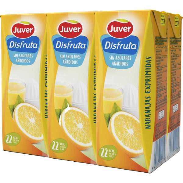 bebida de zumo de naranjas exprimidas sin azúcares añadidos pack 6 briks 200 ml