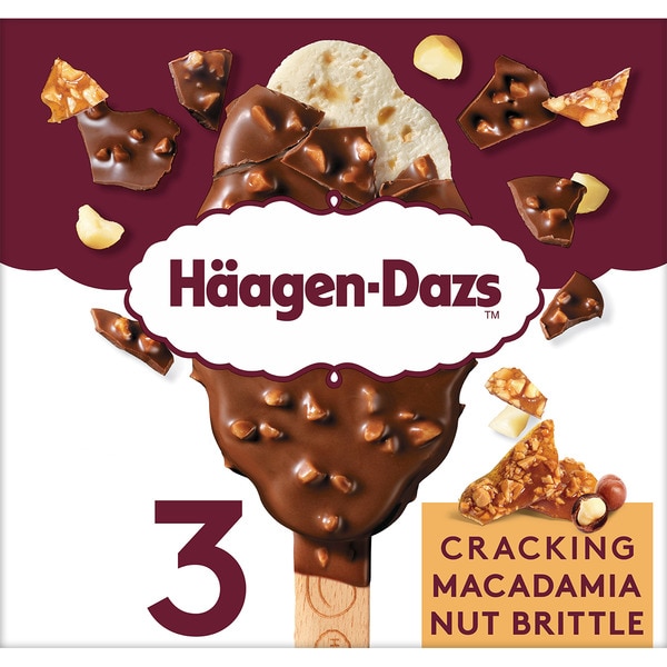 helado cracking macadamia nut brittle 3 unidades estuche 240 ml