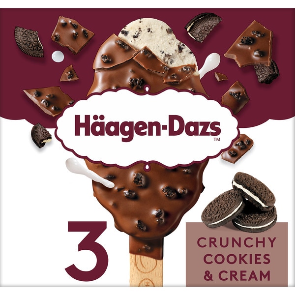 Crunchy-Eis Cookies & Cream 3 Stück Karton 240 ml