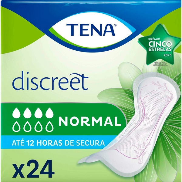 Pensos Incontinência Protetores Discreet Normal embalagem 24 unidades