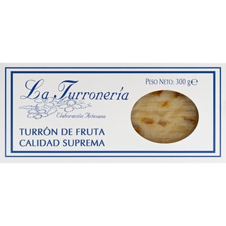 LA TURRONERIA turrón de frutas Calidad Suprema elaboración artesana estuche 300 g