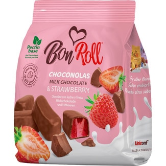 BON ROLL Strawberry choconolas with milk chocolate glazing bag 120 g
