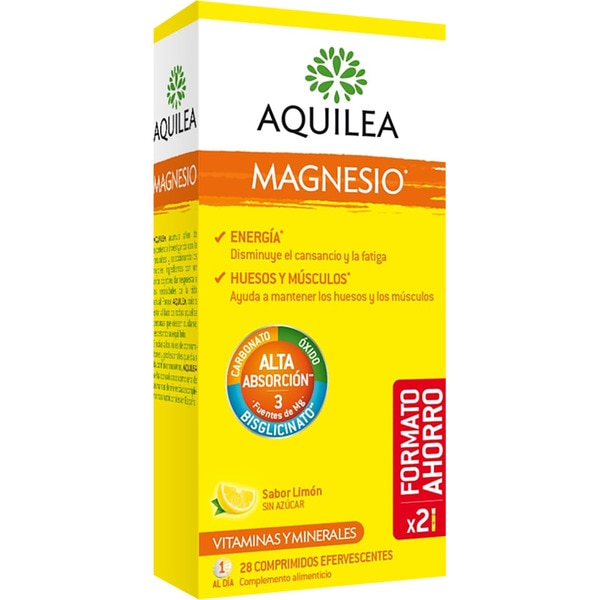 Magnesium für Muskeln und Knochen Zitronengeschmack zuckerfrei Box 28 Tabletten Brausetabletten