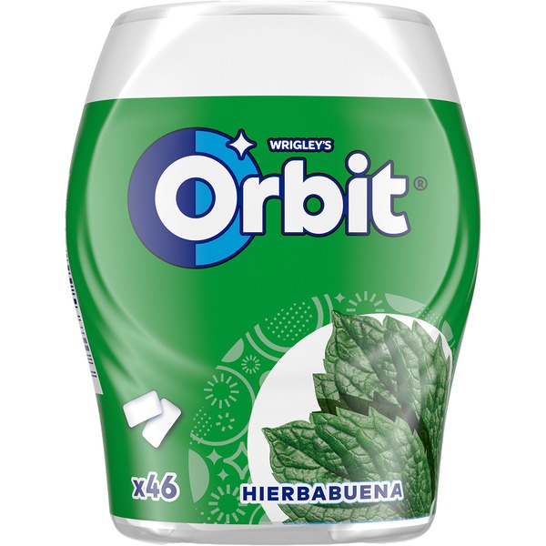 chicles de hierbabuena sin azúcar 46 unidades bote 64 g