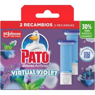 PATO WC-Desinfektionsmittel Aktivgel-Scheiben Virtuel Violet Ersatzteile 2 Einheiten
