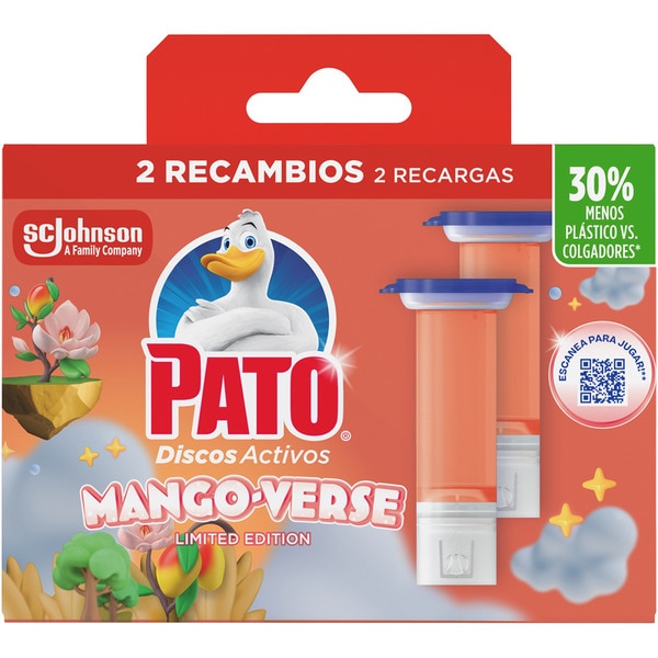 desinfectante WC discos activos de gel Mango Verse recambio 2 unidades
