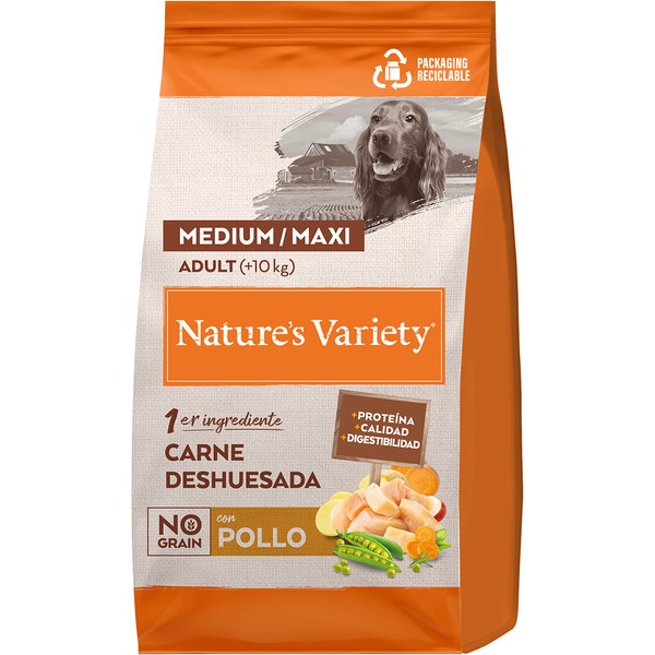 pienso para perros adultos medianos y grandes Healthy Grain con pollo bolsa 3 kg