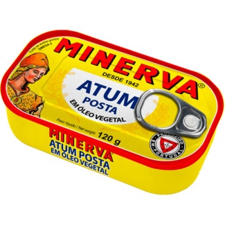 Minerva Atum em Posta com Óleo Vegetal lata 120 g