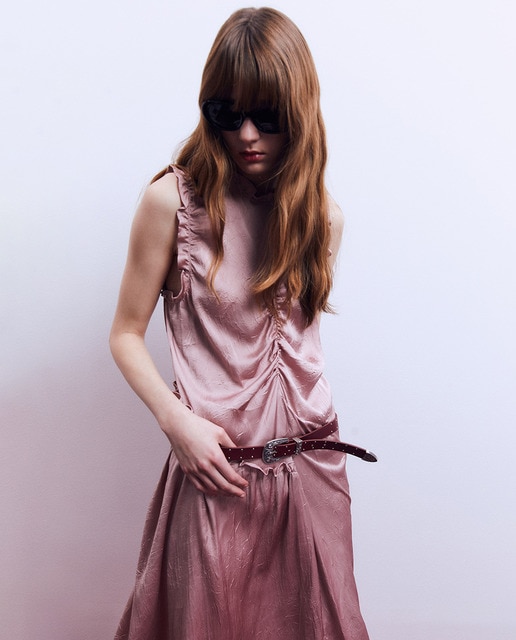 Vestido efecto arrugado