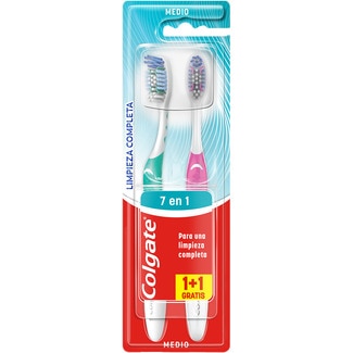 COLGATE TOTAL medium toothbrush 7 in 1 blister 1 + 1 free