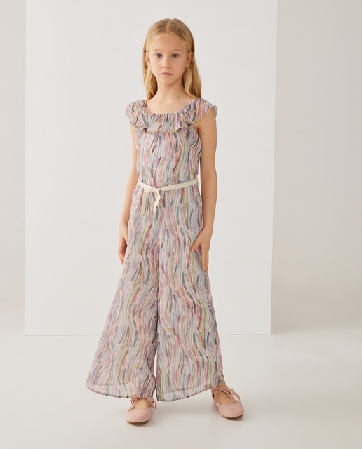 Mono de ceremonia de niña con volante