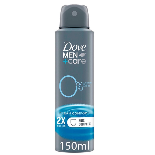 Desodorizante Spray Men Clean Comfort 0% Alumínio embalagem 150 ml