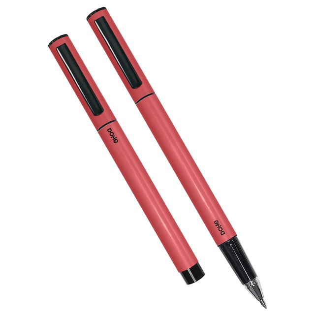 Bolígrafo de tinta de gel azul modelo Elipse marca Dohe color rojo..