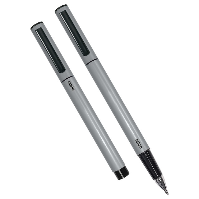 Bolígrafo de tinta de gel azul modelo Elipse marca Dohe color gris..