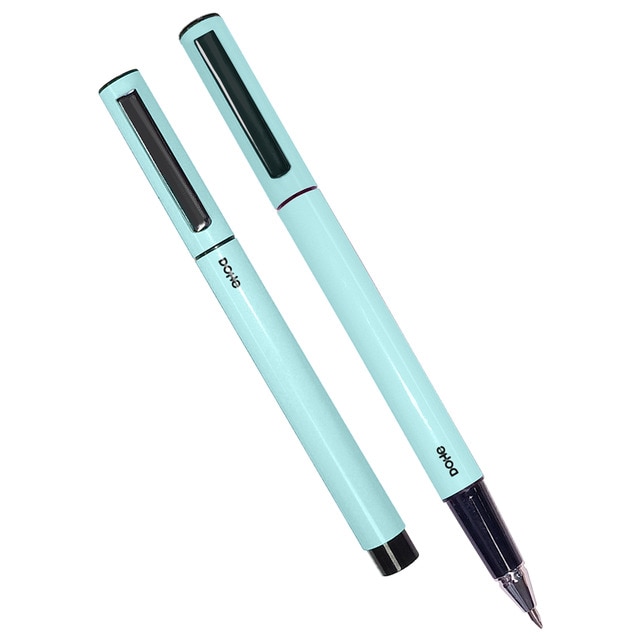 Bolígrafo de tinta de gel azul modelo Elipse marca Dohe color verde pastel..