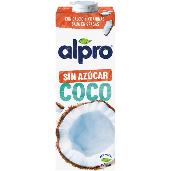 bebida de coco sin azúcar 100% vegetal brik 1 l
