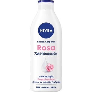 NIVEA Loción corporal hidratación y piel suave 5 en 1 48 h Rose Blossom frasco 400 ml