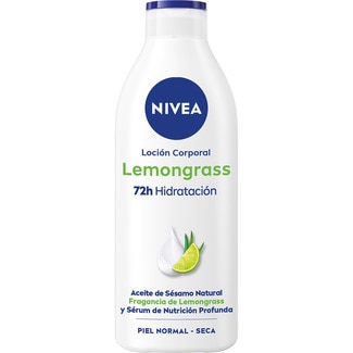 NIVEA Loción corporal hidratación refrescante 5 en 1 48 h Lemongrass frasco 400 ml