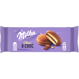 Milka Bolachas Recheadas de Chocolate embalagem 150 g