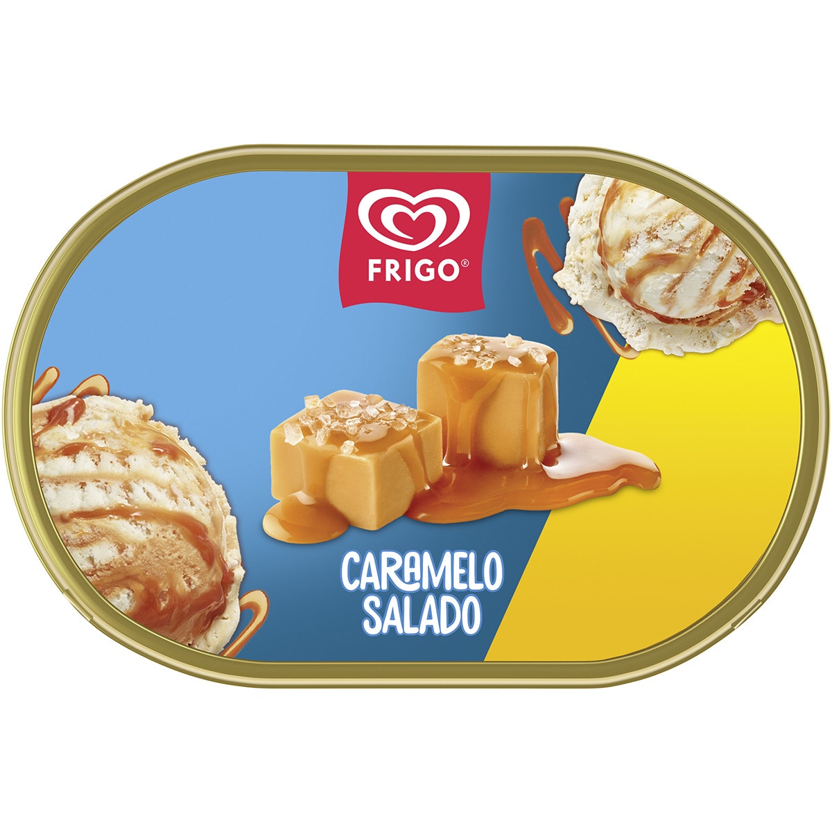 helado Caramelo salado, sabor nata, salsa de caramelo salado y trozos de caramelo