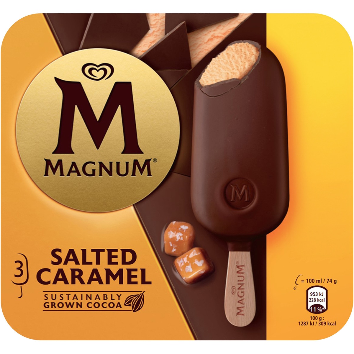 helado choco salted caramelo 3 unidades