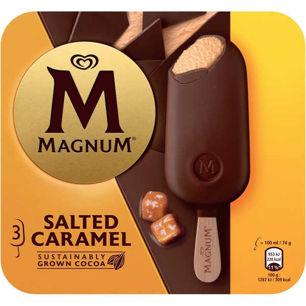 chocolate salted caramel ice cream 3-pack case 300 ml
