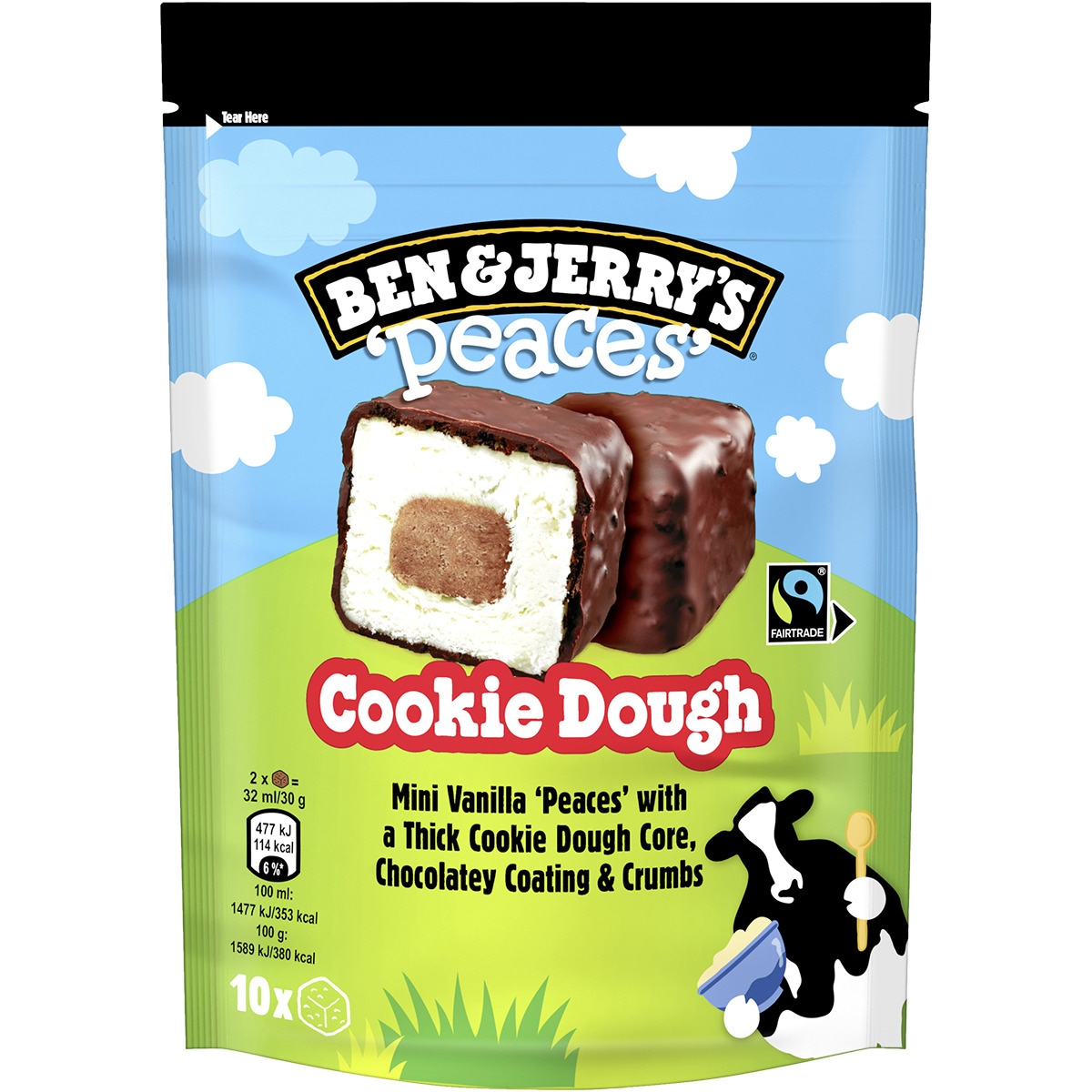 Cookie Dough helados peaces 10 unidades bolsa 150 ml
