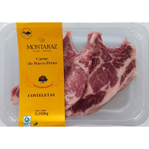 Costeletas do Lombo de Porco Preto embalagem 250 g
