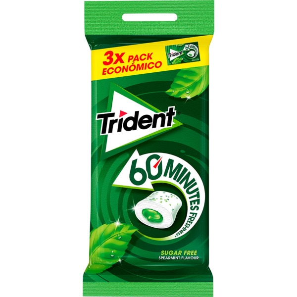 Pastilhas 60 Minutos Spearmint Pack 3 unidades embalagem 22 g